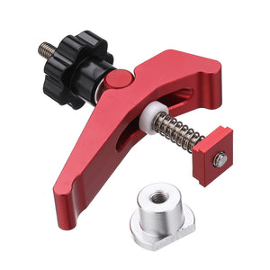 Drillpro Aluminum Alloy Quick Acting Hold Down Clamp T-Slot T-Track Clamp Set Woodworking Tool