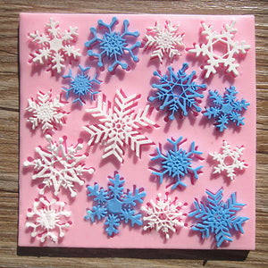 Christmas Snowflake Fondant Mold Cake Silicone Mould Decorating Tool