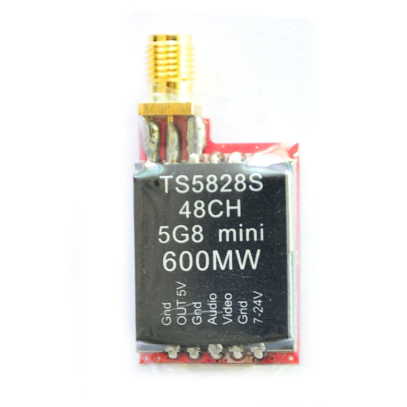 TS5828S Micro VTX 5.8G 600mW 48CH Mini FPV Transmitter SMA RP-SMA for RC Drone