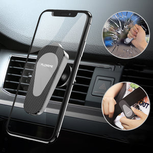 Floveme 3 In 1 Magnetic Air Vent Car Phone Holder Emergency Window Breaker Seat Belt Cutter For 4.0-6.5 inch Smart Phone