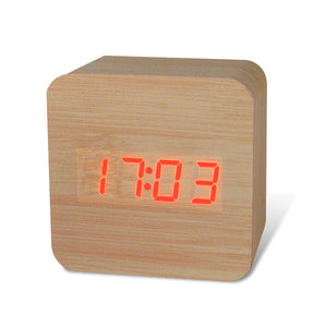 Honana DX-CO300 Electronic Clock Creative Waterproof Time Watch Digital Wooden Alarm Clock