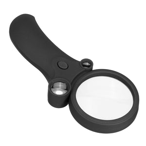 Handheld High Magnification Multi-lamp Magnifier Reading Magnifying Glass with 2 High Multiple