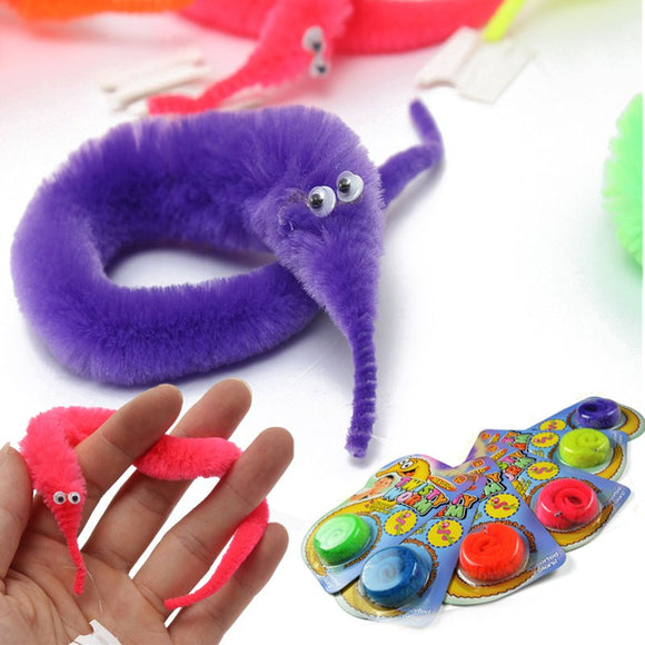 5X Magic Twisty Fuzzy Worm Wiggle Moving Sea Horse Kids Trick Toy