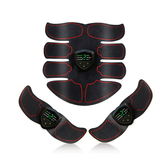 8pads / Set 10 Grade 6 Mode Abdominal Muscle Trainer with 3 Controller Muscle Fat Burning Body Fitness