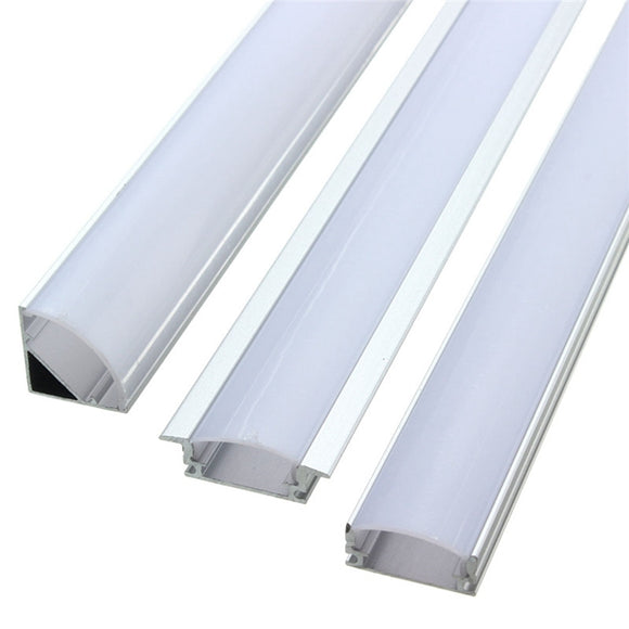 1X 5X 10X LUSTREON 50CM Aluminum Channel Holder For LED Strip Light Bar Under Cabinet Lamp