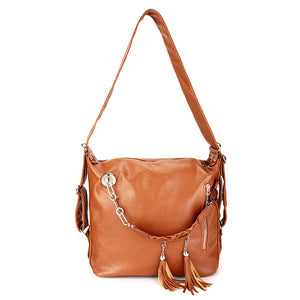 Women Retro Tassel Chain Shoulder Bags Casual Backpack Shoulder Bags