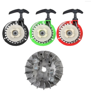 2Pcs Metal 49cc Universal Pull Starter And Flywheel For Dirt Bike Mini Moto Quad 49cc