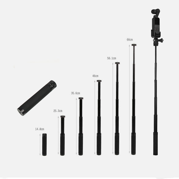 Sunnylife 66cm Extension Rod Stick & 1/4 180 Degree Multiple Adapter Mount Accessories For GoPrO DJI OSMO Pocket Gimbal