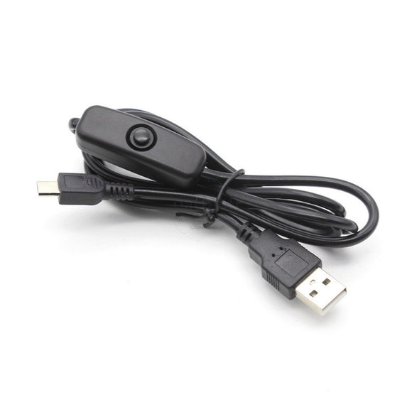 5V 3A High Current Power Cable 1m Micro USB with Button Switch All Copper for Raspberry Pi 4B