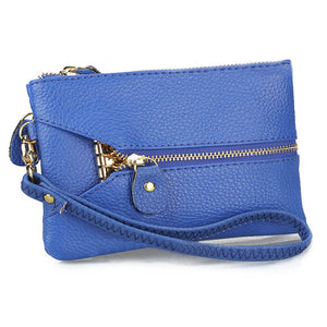 Women Genuine Leather Long Wallet Elegant Card Holders Coin Bags Keychain Clutches