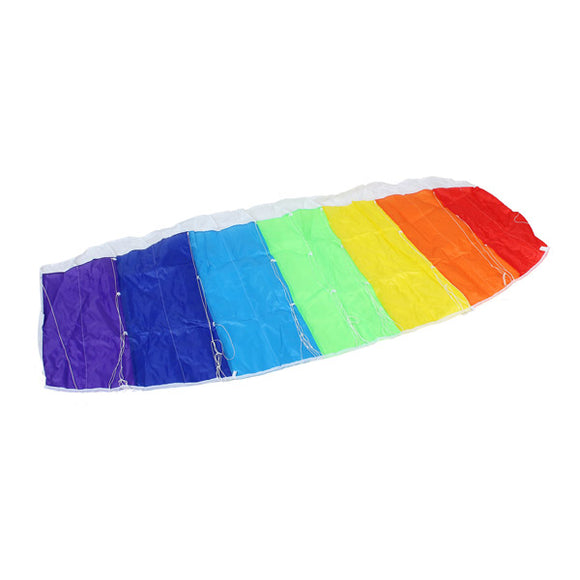 Rainbow Pattern 2m Frameless Flying Kite Dual Lines Control