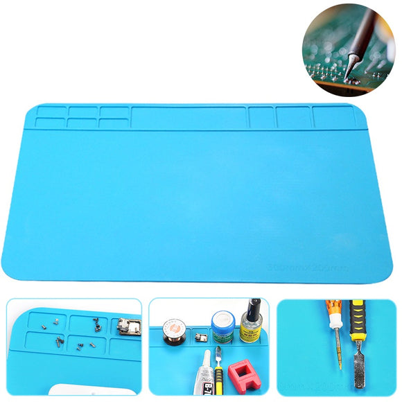 Heat Insulation Silicone Pad Desk Mat Soldering Iron Repair Maintenance Tool Pad