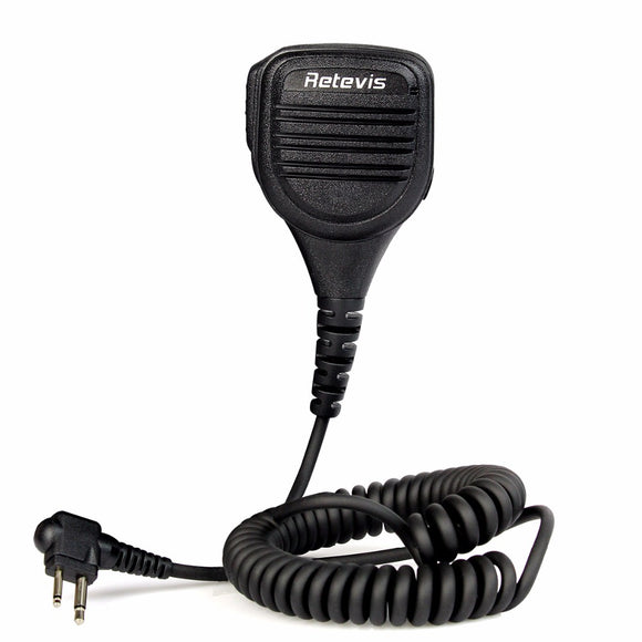 Retevis 2 Pin Speaker Mic for Motorola GP68/GP88/GP300/GP2000/CT150 Walkie Talkie Two Way Radio