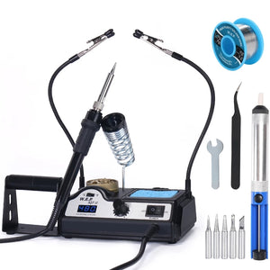 WEP 927-II 2 Helping Hands Electric Soldering Iron Station Digital Display 60W Soldering Iron Kit Temperature Adjust Welding Tool