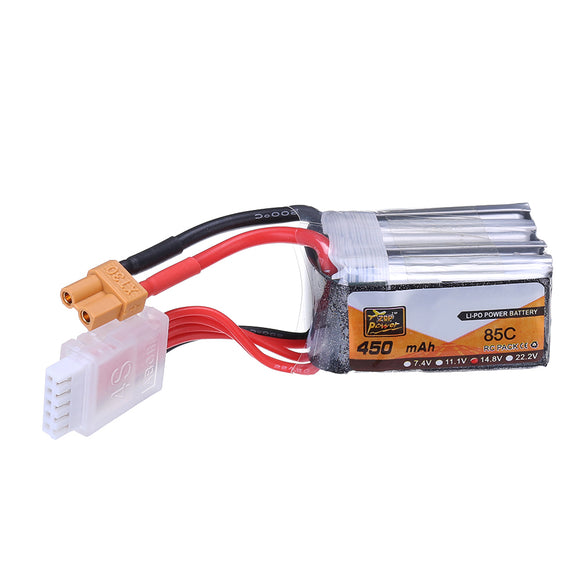 ZOP Power 14.8V 450mAh 85C 4S Lipo Battery XT30 Plug for RC Models