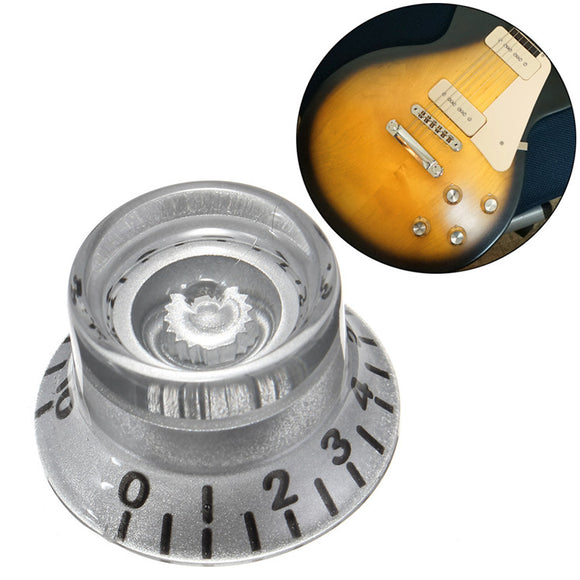 1PC Silver Plastic Electric Guitar Volume Voice Speed Knobs For Les Paul Guitar