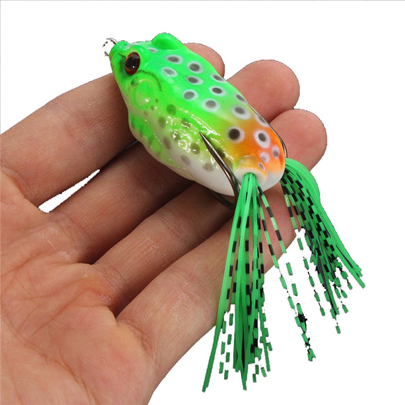 ZANLURE 5Pcs 6CM Large Frog Topwater Fishing Lure Crankbaits Hooks Bass Bait Tackle