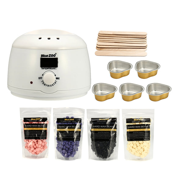 LCD Wax Warmer Heater Machine Salon Spa Pot Hair Removal Waxing Bean Kit