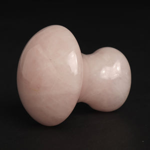 Natural Rose Quartz Mushroom Gua Sha Scraping Massage Tool Crystal Jade Massage Stone for Facial SPA Relaxing Gua Sha Borad Manual Massager