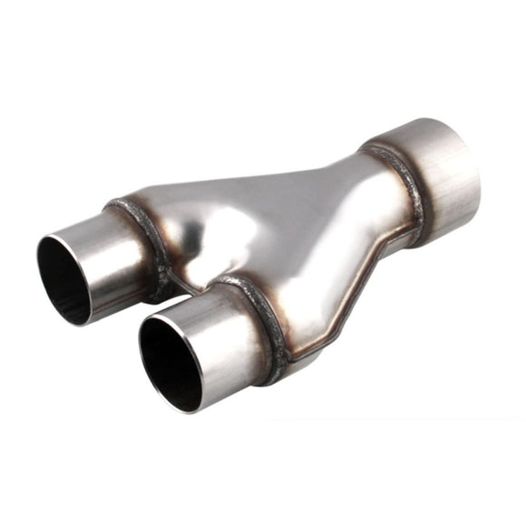 Car Modified General 304 Stainless Steel Y Type Pipe Exhaust Muffler Adapter Connector