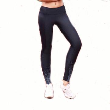 Women Galaxy Sport Trousers High Elasticity Reflect Light Dot Fitness Pants For Night Runner