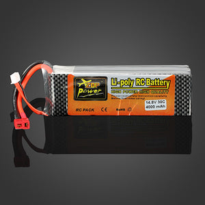 ZOP Power 4S 14.8V 4000MAH 30C Lipo Battery T Plug