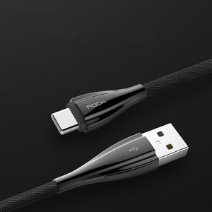 ROCK 2A Reversible Braided 1m Charging Data USB Type C Cable