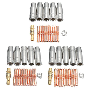 27pcs 0.6/0.8/1.0mm MB15 Mig Welding Torch Shroud Nozzle Tip Kit