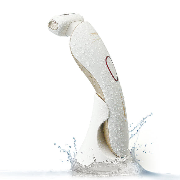 RIWA RF-770A 3 in 1 Waterproof Electric Hair Removal Full Body Epilator Cordless with Built-in LED Light S-Shaped Handle for Women