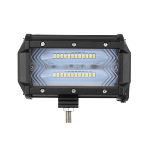 5Inch Flood LED Work Light Bar 72W 1300LM 6000K White for Off-Road Tractor 4WD SUV