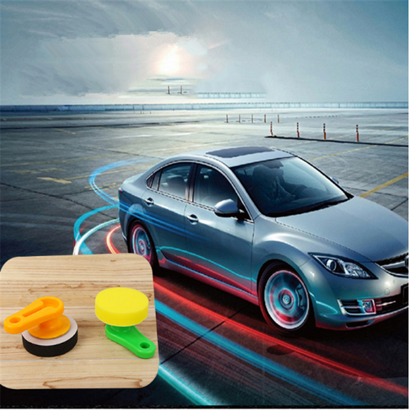 Car Waxing Cleaning Sponge Delicate Soft Plastic Handle Round Waxer Car Maintenance Tools