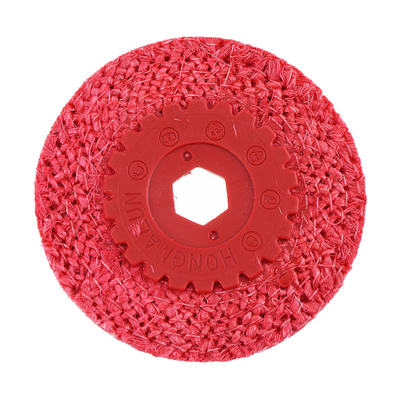 Drillpro Red Hemp Rope Buffing Wheel for Stainless Steel Metal Coarse Grinding Angle Grinder Polishing Tools