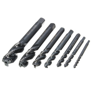 7pcs M3-M12 HSS Nitriding Coated Screw Tap Metric Right Hand Spiral Screw Thread Tap