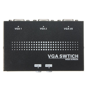 2 In 1 Out SVGA VGA 2 Ports Two Monitor Manual Splitter Share Switch