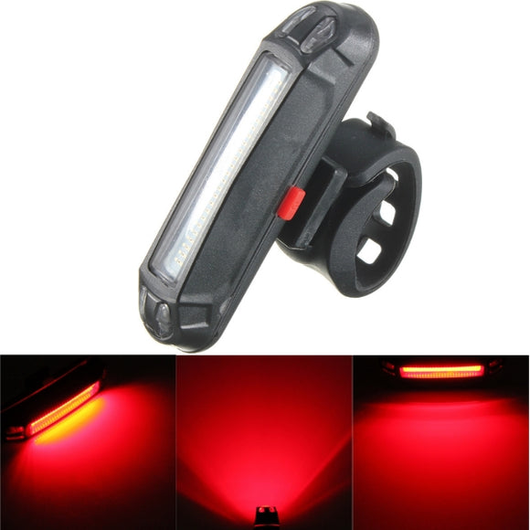 CE Red LED USB Rechargeable Headlight Flash BMC Rear Tail Safety Lamp