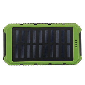 Waterproof Solar LED Dual USB Power Charger External Battery Charger Box Case