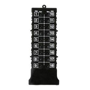 Portable Black 18 Holes Score Card Golf Stroke Counter Shot Putt Scoring Board