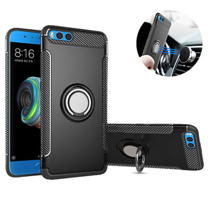 Bakeey Armor Shockproof Magnetic 360 Rotation Finger Ring Holder TPU+PC Case For Xiaomi Mi Note 3