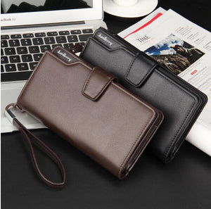 Baellerry Men Business Leather Long Wallet Clutch Purse Bag ID Credit SIM Card Holder For iPhone Samsung