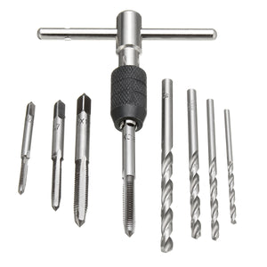 Drillpro T Handle Tap Wrench with M3-M6 Taps and Drills