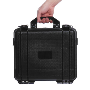 Black Waterproof Hard Plastic Carry Case Bag Tool Storage Box Portable Organizer