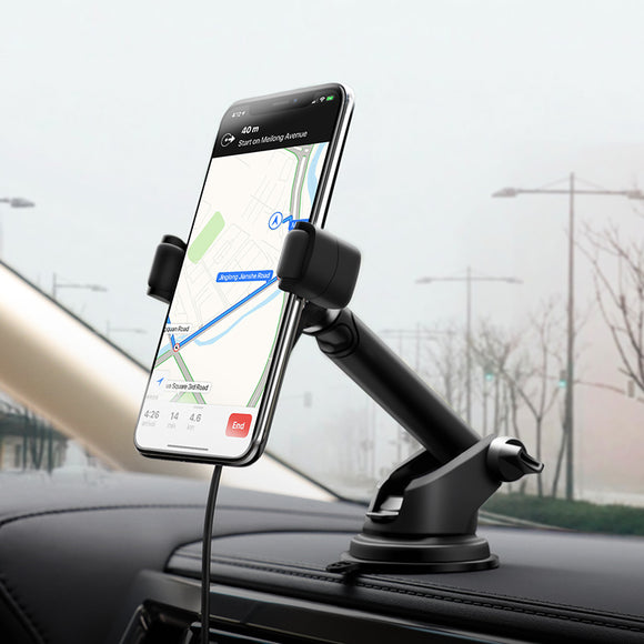 HOCO 10W Qi Wireless Charger Fast Charging Dashboard Car Phone Holder Car Phone Mount For 4.0-6.5 Inch Smart Phone