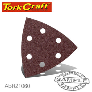 SANDING TRIANGLE SHEET 60GRIT 94X94X94MM 5/PACK W/HOLES HOOK & LOOP