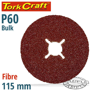 FIBRE DISC 115MM 60 GRIT BULK