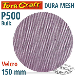 DURA MESH ABR.DISC 150MM HOOK & LOOP 500GRIT BULK FOR SANDER POLISHER