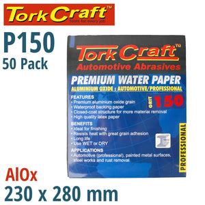 PREMIUM WATERPROOF PAPER  150 GRIT 230  X 280 (50 PIECE) AUTOMOTIVE