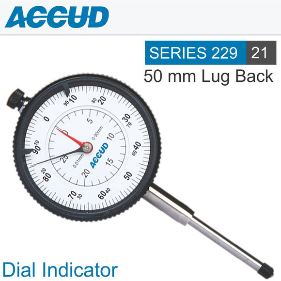 DIAL INDICATOR FLAT BACK WITH SPARE LUG BACK 50MM