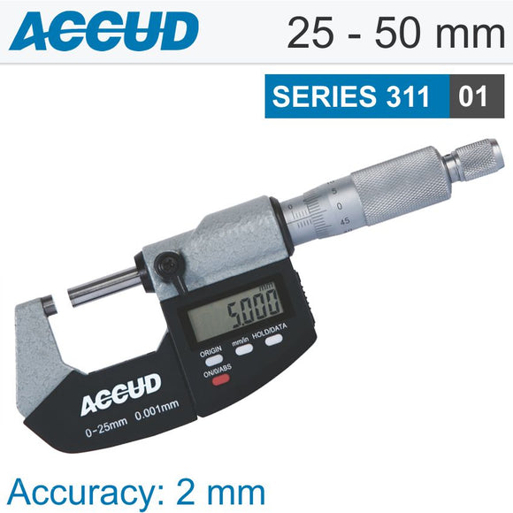 METRIC DIGITAL OUTSIDE MICROMETER IP54 25-50MM