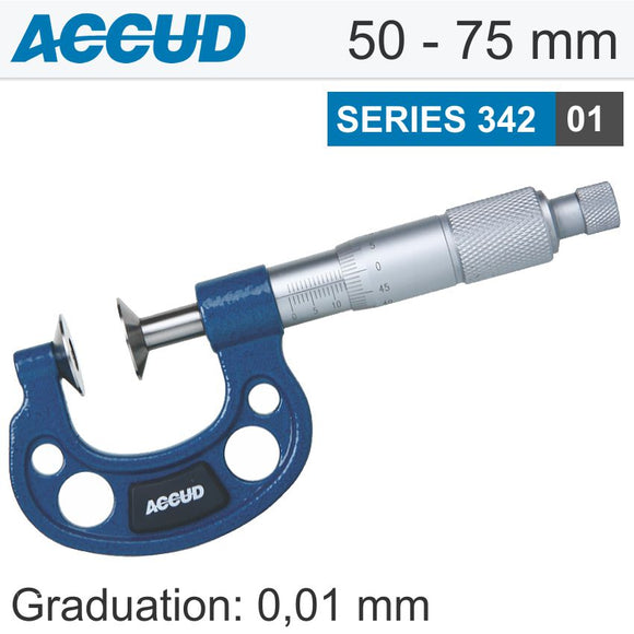 NON ROTATING SPINDLE DISK MICROMETER 50-75MM