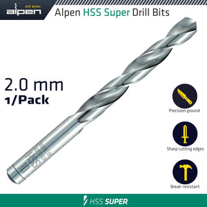 HSS SUPER DRILL BIT 2MM 1/PACK (18202)